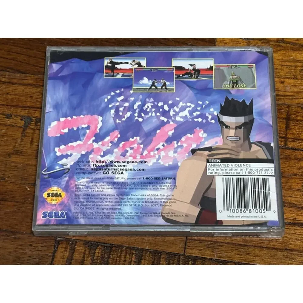 Virtua Fighter (Sega Saturn, 1995) Not For Resale Complete w Poster Manual